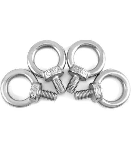 Uxcell Lifting Eye Bolt M6 X 25mm Male Thread 304 Stainless Steel For