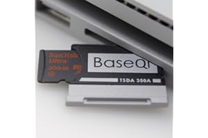 Bosvision Aluminium Micro SD Adapter with silver edge for Microsoft Surface Book/2