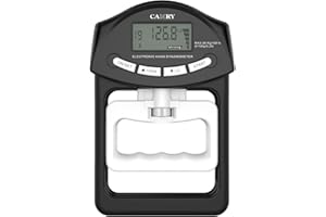 CAMRY Dynamomètre numérique à main - Mesure de la force de préhension - Capture automatique - Puissance de poignée électronique - 90 kg