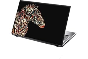 15.6 INCH TAYLORHE SKINS TaylorHe 15.6 inch 15 inch Laptop Skin Vinyl Decal with Colorful Patterns and Leather Effect Laminate MADE IN England Colouful Zebra