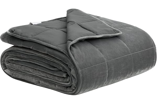 Woltu Viktfilt 11 kg 150 x 200 cm terapifilt för vuxna, avslappningsfilt terapi av mikrofiber, kashmirkänsla viktad filt anti-stress, vikt filt för bättre sömn