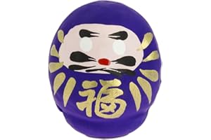 Tierra Zen Daruma 4,5 cm, Cartapesta Dipinta, Porpora, 4.5 cm