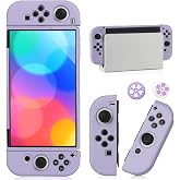 Nintendo Switch OLED Konsol G&uuml;ncellenmiş S&uuml;r&uuml;m i&ccedil;in Yerleştirilebilir Kılıf, 2 Parmak Kavrama Kapaklı Yumuşak TPU Koruyucu Ka