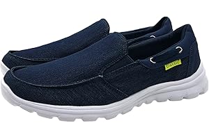 ChayChax Scarpe da Barca Uomo Comode Scarpe da Ginnastica Basse Slip On Loafer Mocassini Leggera Canvas Sneaker