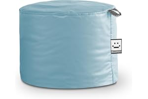 HAPPERS Puff Taburete Polipiel Interior Celeste