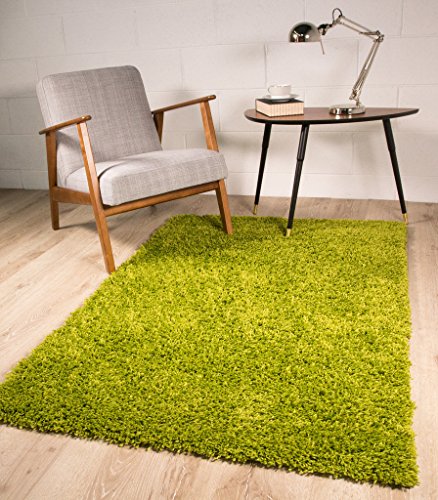 The Rug House kräftig Verde Suave Oia zotteliger Alfombrilla 5 Tamaños Disponible 60 cm x 110 cm