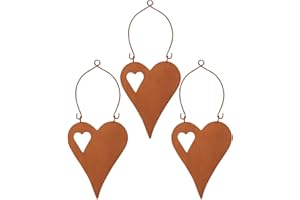 Storm's Gartenzaubereien Deko - Herz in Rostoptik zum Beschriften, 3er Set