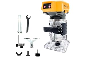 WAKKAPEINT Cordless Wood Palm Router Tool Compatible with DEWALT DCW604NT, Hand Edge Trimmer Woodworking Joiner Cutting Palmming Tool, Compact Wood Trim Router Power Routers Tool (Battery NOT Included)