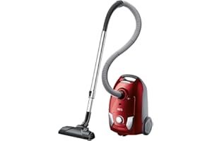 AEG VX4-1-WR-A Aspiradora de Trineo Con Bolsa, 650W de Potencia, Indicador de Llenado, Radio de acción de 7.5m, 79dB de Ruido