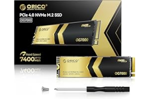 ORICO OG7000 2TB PCIe 4 * 4 NVMe SSD, Up to 7400MB/s Read, 5600MB/s Write, 8-Channel Controller, Graphene Thermal Solution, for 4K Editing, 3D Rendering, Content Creation, Compatible with PS5 and PC