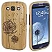 Produktbild Skque® Schutzhülle für Samsung Galaxy S3 I9300, aus Naturholz mit Pusteblume