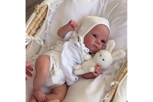 Lonian Reborn Babies Dolls 18 inch Realistic Newborn Lifelike Real Baby Open Eye Softness Cloth Body that Look Cute Toddler