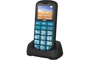 ukuu Seniorenhandy mit großen Tasten All Carriers für Senioren ohne vertrag mit 1,8-Zoll Farbdisplay und Ladestation Lange Standby-Zeit Mobiltelefon (Blau)