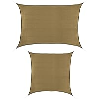 BB Sport Sonnensegel 2m x 2.5m Cappuccino HDPE Rechteckig UV Schutz Garten Terrasse Camping Sonnenschutz Windschutz…
