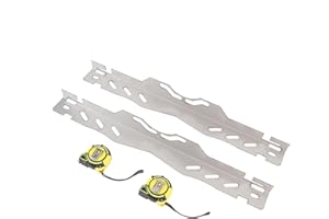 Yctze Auto-Achsmesswerkzeug, Rad-Achsmessplatte, Edelstahl, Robust, mit 2 Maßbändern, Genaues Messwerkzeug Zur Spureinstellung für SUV-Limousinen, Entwickelt für die Schnelle