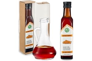 SIBERIAN GREEN Aceite de Espino Amarillo Verde Siberiano – 250 ml Aceite de Fruta Hippophae Monovarietal, Virgen Extra Sin Refinar, Prensado en Frío