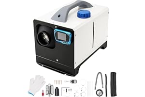 ShockFlo Standheizung Diesel, 12V 8KW Dieselheizung Diesel Lufterhitzer Einteilig, Luft Dieselheizung mit Schalldämpfer LCD Hochwertiges, Luftheizung Standheizung für Auto RV LKW Wohnmobil(Orange)