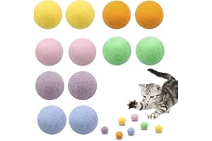 ROEOWENE 12pcs Filzbälle Katzenspielzeug Ball Wolle Kleine Natürliches Spielzeug Filzbälle Katzen 3cm Bunt Interaktive Katzenbälle aus Filz Spielball für Katzen Felt Balls Cat Interactive Cat Toy Ball