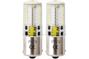 PYRJIN P21W 1156 Ba15S 12 V 5 W żarówki LED do samochodu, pojedyncza podstawa kontaktowa, zimna biel 6000 K 500 lm, do przyczepy samochodowej, kampera, łodzi, podwórka, kierunkowskaz hamulca i światła