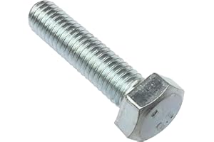 AERZETIX - Set di 100 Bulloni M5x20 - Testa esagonale - Ø5x20mm - DIN 933 - Classe 8.8 - Acciaio zincato - Fai da te - Strumento di montaggio/Ferramenta - C47286