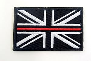 O.A British Public Services Union Jack Embroidered Patch (Red Line(Fire Services))