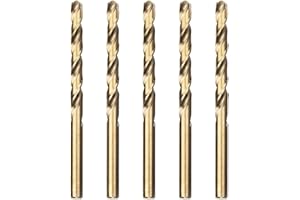 Meccion HSS-Co 5pcs 6.5mm Brocas Helicoidales para Metal, Acero Inoxidable, Madera, Plástico y Hierro