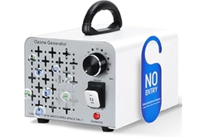 GMGXX 2 In 1 Ozongenerator 100,000mg/H, Ozongerät Negativ Ionen Luftreiniger mit Ozon und Negative Ion Modus, O3 Ozonisator Ozone Generator mit 120 Min Timer, Ozonator für Auto Wohnung und Feinstaub