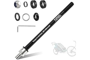 SUNYUNZE Adaptateur M12 X 1,0 pour Remorque de Vélo Adaptateur D'axe 160-178mm Longueur de Tige Réglable Axe ge Roue Compatible avec La Plupart des Attelages de Remorque de Vélo