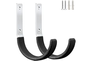 PYBTOOL Ganchos de acero resistentes para garajes, ganchos multiusos, organizador de herramientas de jardín para garaje, gancho de acero para montaje en pared