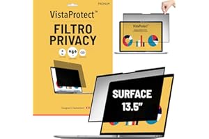 VistaProtect – Filtro Privacy Premium & Filtro Anti Luce Blu. Pellicola di Protezione per Laptop e Computer Portatile Microsoft Surface Laptop 5, 4 & 3 (13.5" Pollici)