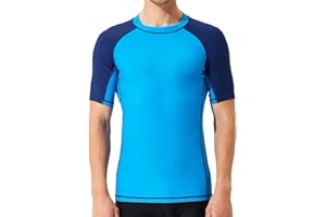 SURFEASY Rash Guard Hemd Kurzarm Schwimmen Surfen Tops Schwimm Shirt Tshirt