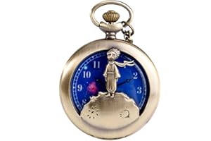 CokinkiDs Pocket Watch Quartz Pocket Watch for Men Planet Dial Necklace Pocket Watch Gift