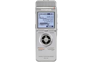 Olympus DM-450 - cyfrowy dyktafon - lampa błyskowa 2 GB - WMA, MP3 - srebrny