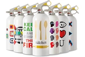 EXTINGUA Estintore Casa Omologato ABF 1 kg Estintore Schiuma Presa Antipanico Regalo Uomo Donna per Uso Domestico, Cucina, Auto, Barca, Mini Estintore per Interni, 1 pz