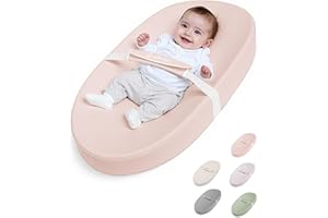 COMOMY Podkładka do przewijania niemowląt z zmywalną i wodoodporną osłoną PU, wyprofilowana podkładka do przewijania pieluszek do komody z antypoślizgowym paskiem bezpieczeństwa, przenośna i lekka