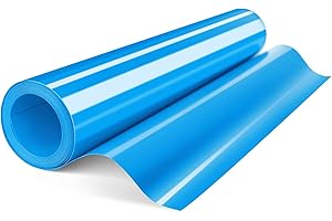 HTVDIY Heat Transfer Vinyl Rolls,12"×12ft Blue HTV Iron On Vinyl for T Shirts