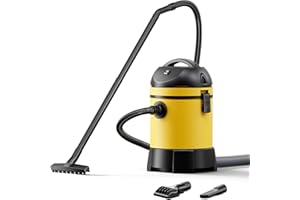 Wiltec Teichsauger 1400 W, 30 L Füllmenge, mit 2 Schläuchen, Poolsauger Schlammsauger Teichschlammsauger Nass Trocken Sauger mit Entleerungsautomatik