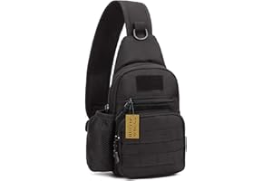 ‎HUNTVP HUNTVP Brusttasche Herren Militär Sling Bag Herren Tactical Crossbody Bag Schultertasche MOLLE Umhängetasche Mini Single Strap Rucksack für Reisen Wandern Camping