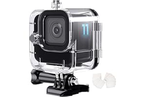 FitStill Funda Impermeable de 60 m/196 pies para cámara de acción Go Pro Hero 11 Negra, Mini Funda de Buceo subacuático Hero 11 Negra con Kit de Accesorios de Montaje