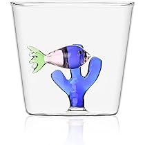 Tumbler Ichendorf Marine Garden - Vetro Borosilicato Con Pesce Blu - 35cl