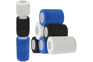 ‎HOMGATY Haftbandage Selbstklebend, Homgaty 9 Selbstklebender Verband Rollen (3 Größen x 4,5m), Elastische Binde Klebeverband Druckverband Selbsthaftend Pflaster Rolle Verbandsmaterial