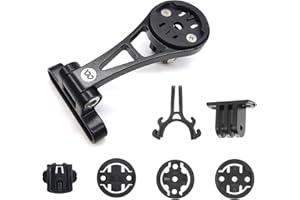 KMRDND Soporte Ajustable para Ordenador de Bicicleta para Garmin Edge, Wahoo Elemnt, Bryton, también para cámaras GoPro y lámpara (aleación de Aluminio)