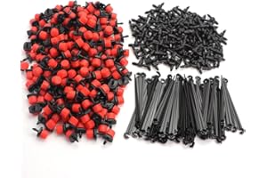 RUNFAR SHOP Zestaw 150 automatycznych nawadniania Micro Drip, złącze wtykowe, wąż ogrodowy, kotwa mocująca, system nawadniania, zestaw nawadniania kropelkowego (150 szt. automatycznych kropli)