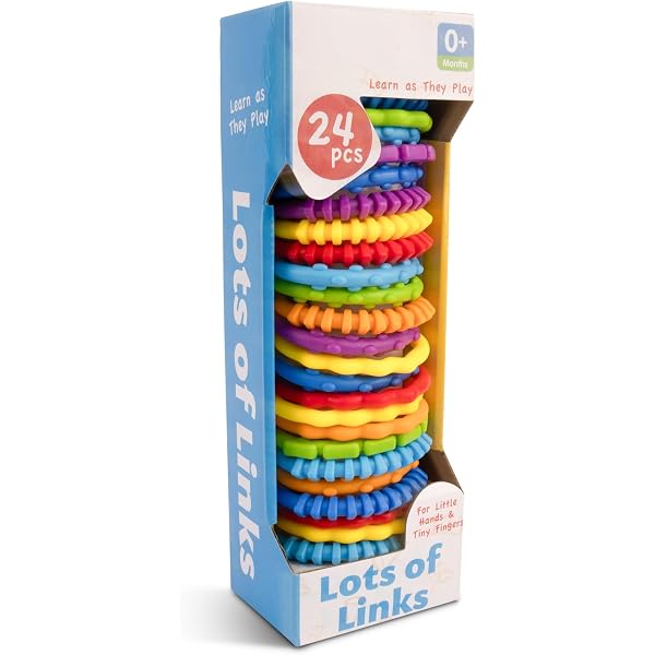 Baby Pram Toys 24-Piece Multicoloured Linkables - Toy Chains With ...