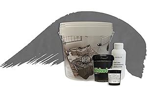 NIKKOLOR Kit Microcemento 8M² - Microcemento per Rivestimenti e Pavimenti in Piastrelle, Marmo e Gress - Colore Grigio Cemento - 1 Toner ml 250 incluso