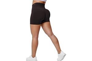 ZAAYO Pantaloncini sportivi da donna palestra corti scrunch Butt vita alta contorno pantaloni sportivi senza cuciture