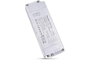 REYLAX Transformateur 220V 12V 60W 5A Dimmable Triac & 0/1-10V, Alimentation de Tension Constante Transformateur LED Basse Tension AC à DC Adaptateur Transfo