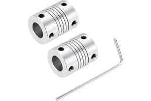 QUARKZMAN 2 st 6 mm till 10 mm aluminiumlegering axelkoppling L25xD19 flexibel koppling för 3D-skrivare CNC-maskin, gör-det-själv-kodare och argenmotorer