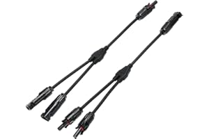Sumnacon 1x paire de connecteur (1 à 2 branches) de panneau solaire, durable et économisé pour famille (1 à 2)