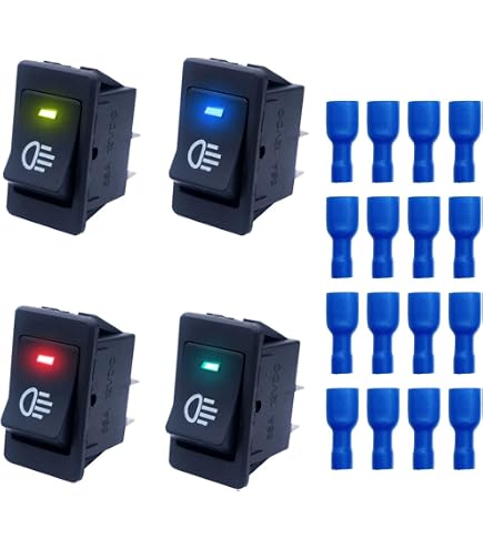 20PCS ROCKER SWITCH Toggle 12V Led Light Car Auto Boat Round
